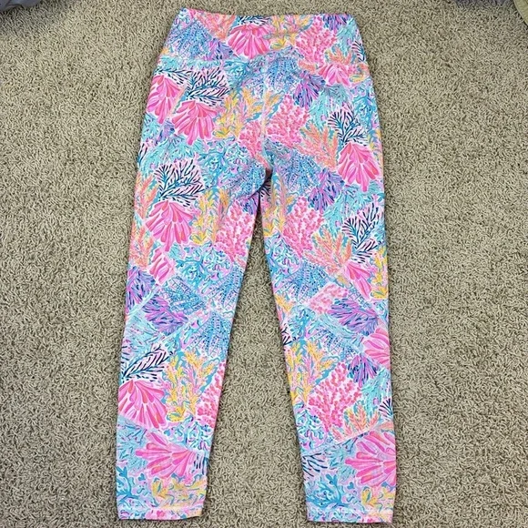 Lilly Pulitzer weekender high rise leggings splash dance sz lg - Picture 8 of 10